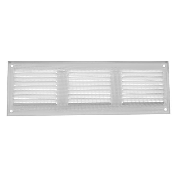 Aérateur - Vent Systems - Grille d'aération - 300 x 100 mm - Protection anti-insectes - Résistant -30 à 250°C