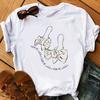 New Women's T-Shirt Pink High Heel Top Female T Shirts Lady Luxury Make Up Paris Style Shirt Harajuku Summer Tops Short Clothes