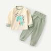 Autumn Baby Cotton 2-Piece Pajama Set Long Sleeve Top High Waist Pants Kids Sleepwear Home Clothes Outfit Boys Girls Underwear