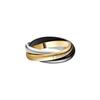 Trinity Collection Dynamic Three-Ring 18K White Gold / 18K Gold / Ceramic Ring Unisex Rings B4235600