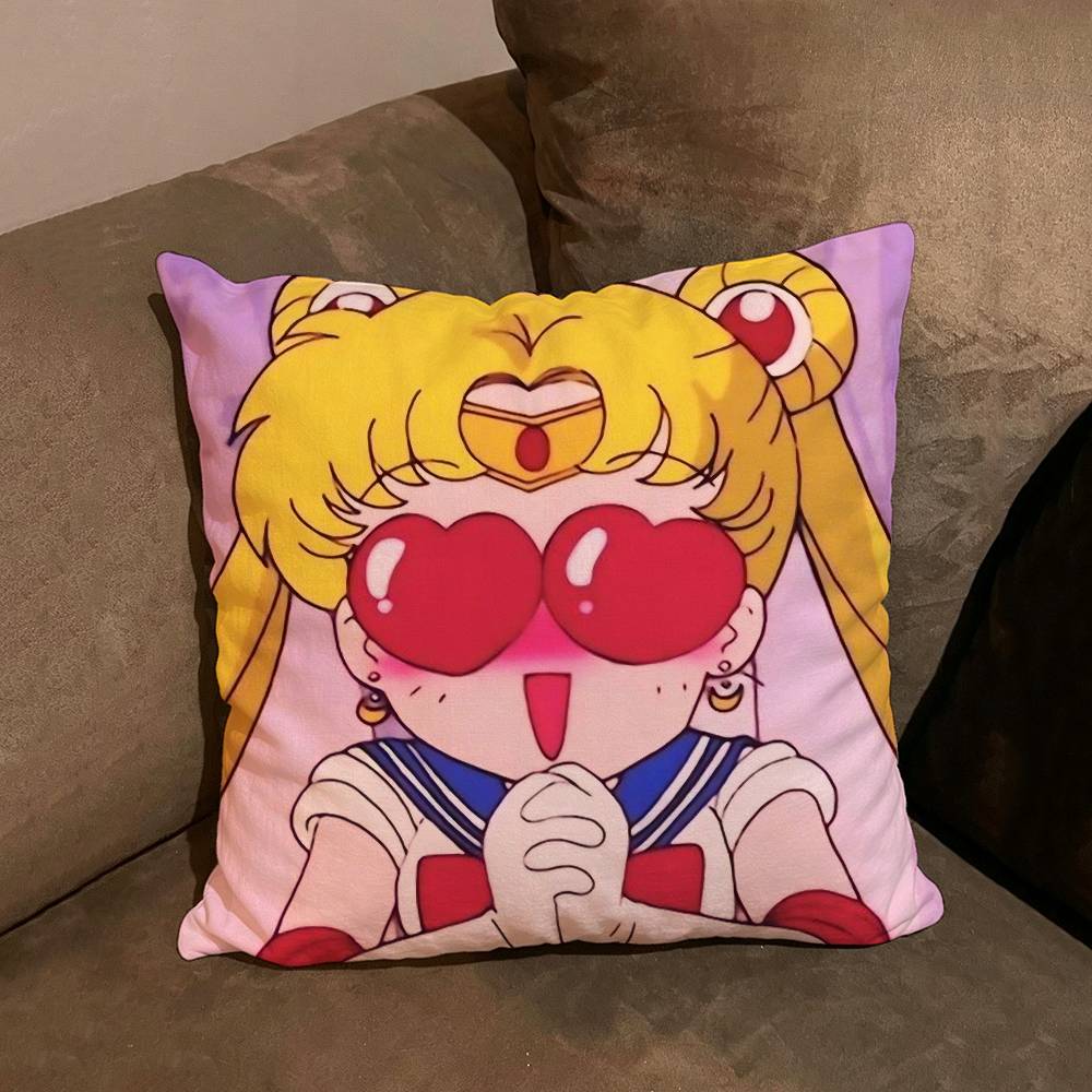 ailor Moon Anime Usagi Tsukino Pillow Case For Home Bedroom Car Office Decoration Living Room Sofa Cushion Cover Suitable