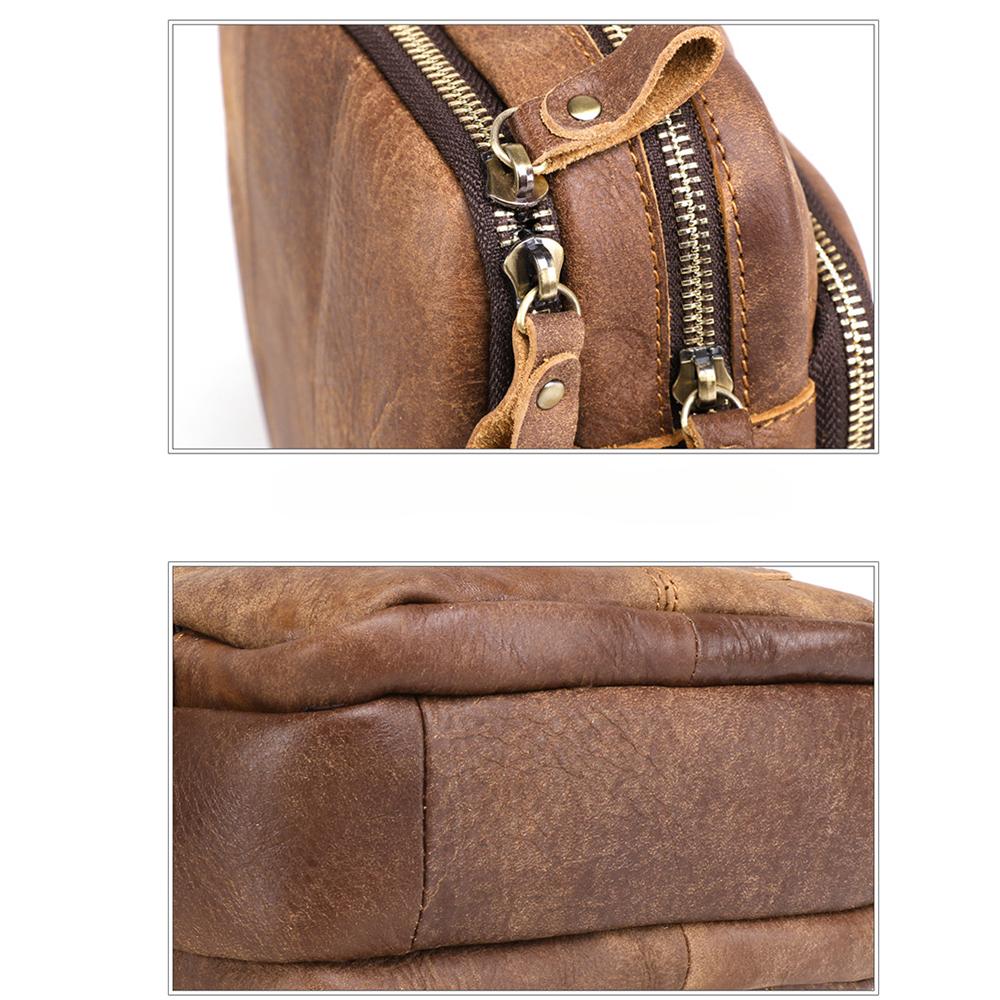 Leder Herrentasche Große Umhängetasche Messenger Bag Lässige Retro Rindsleder Herrentasche Herren Umhängetasche