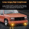 1988-2000 Chevy GMC C/K 1500 Bumper Fog Lights Driving Lamp | Clear | H3 | 55W | 2 Bulbs | Halogen | Front | Chrome | 12V | Left+Right