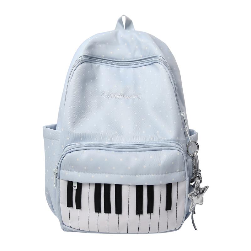 Wave Point Student Schoolbag Female College Style Travel Backpack