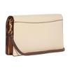Coach Anna 20 Color Block Foldable Snap Closure Multi Card Slot Pebble Leather Crossbody Bag Small Women Crossbody Bag Ivory CC935-IMUOF
