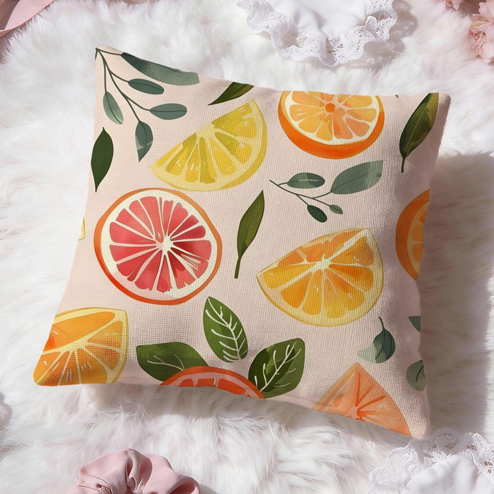 Tropical Fruit Texture Cushion Cover Premium Comfort Reversible Pillow Cove Two In One Design for Any Room Car Interior