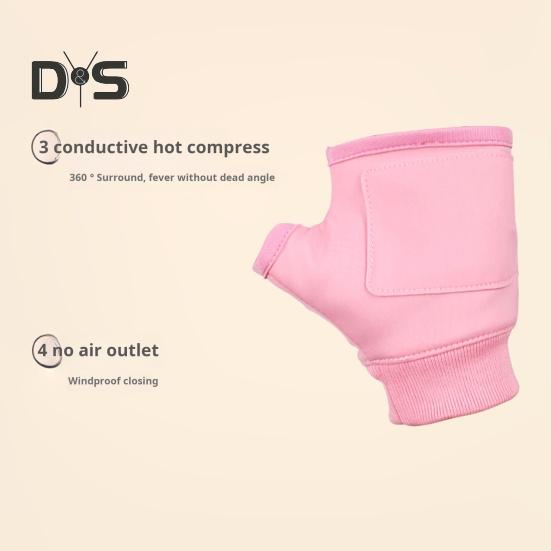 1 pár vyhřívaných rukavic bez prstů Rychlé zahřívání Trvalé teplo Nastavitelné dobíjecí elektrické vyhřívané jezdecké rukavice v plné barvě