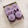 2025 New Autumn & Winter Single Ball Rabbit-Ear Design Warm Slippers for Men & Women - Couples' House Shoes with Thick Sole & Semi-Enclosed Back