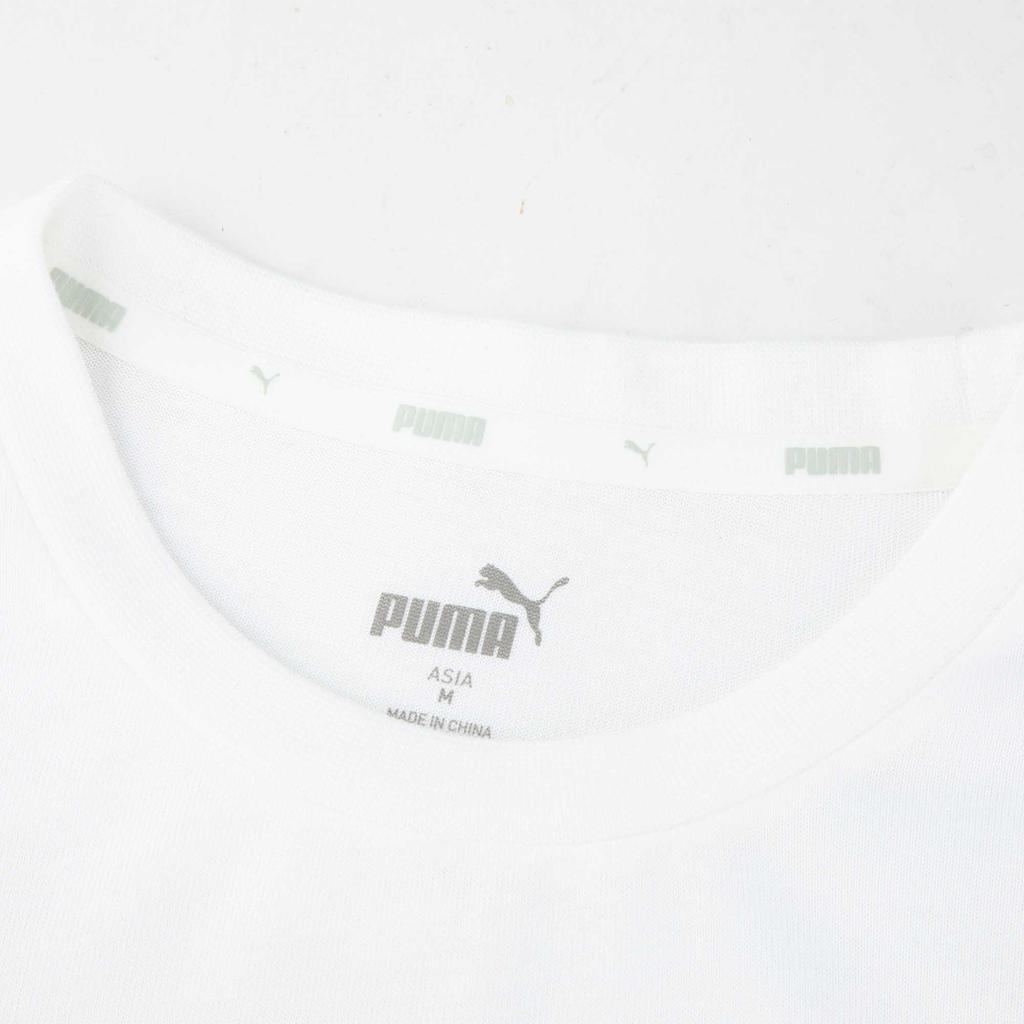 PUMA T-Shirts Women's White Crew Neck Moderate Straight Fit 845602-02