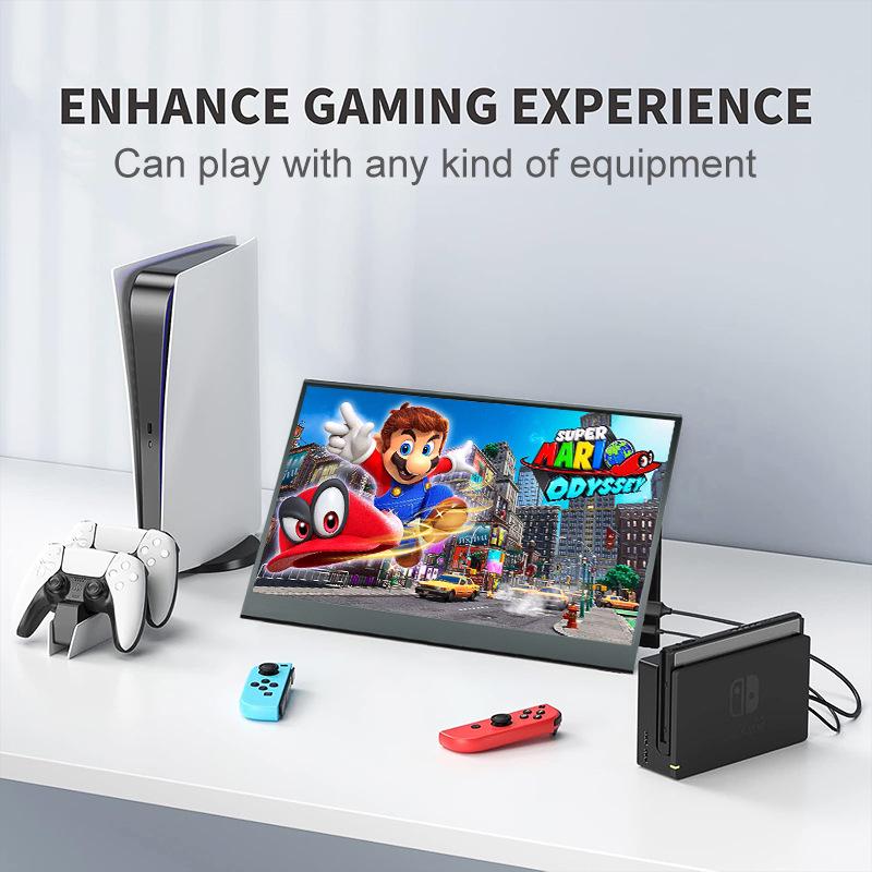 14" Esports Gaming Monitor, 1200P, Metal Shell, Single-Line Power, PS5 Extended Display