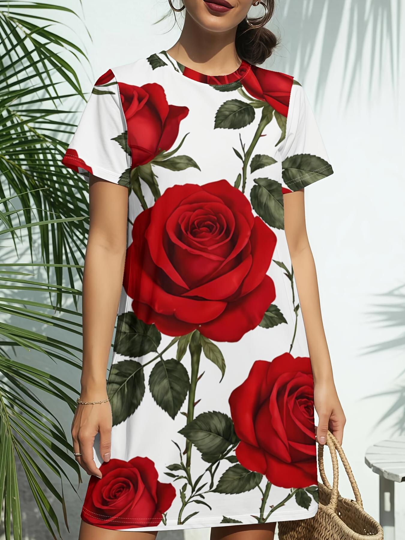 

Red Women s Short Sleeve T-Shirt Dress - Round Neck Casual -Line Dress with T-Shirt Top. Spring Summer Blouse Dress Suitable for Daily Wear. Dates. Bi 8XL дубильная кора