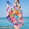 Custom Name Wink Anime Beach Towel - Soft, Ultra-Absorbent Microfiber, Lightweight, Perfect for Beach, Parties, Travel, Camping