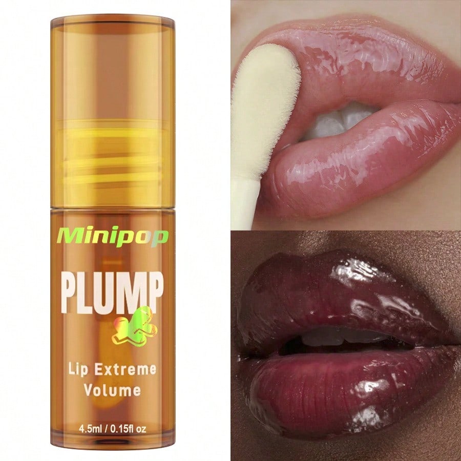 Plumping Lip Oil with Ginger & Mint for Full Lips Hydrating Moisturizing Big Lips Enhancer