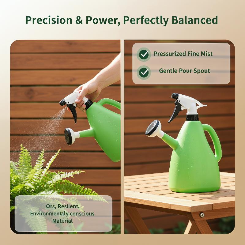 Adjustable 2-in-1 Plastic Watering Spray Pot Pressure Resistant Gardening Supply for Balcony Potted Plants