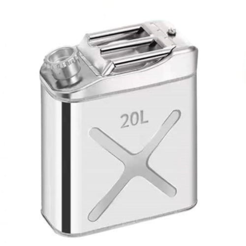 lisBaby Lightweight, Leak-proof, Portable Gasoline Tank with Safety Valve, Stainless Steel, Multi-size (1L/2L/5L/10L/20L) (201, Heavy-duty, Upright 20