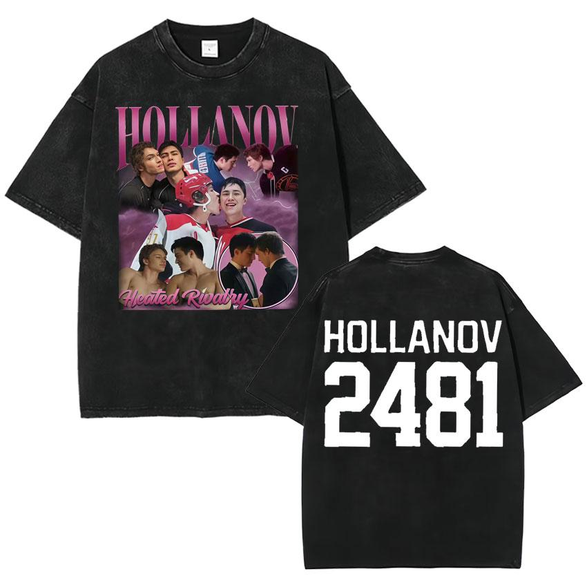2026 Heated Rivalry Ilya Rozanov 81 Trendy Graphics T Shirt Vintage Washed Mens Oversized Cotton Crewneck Cozy Tshirt Teenagers