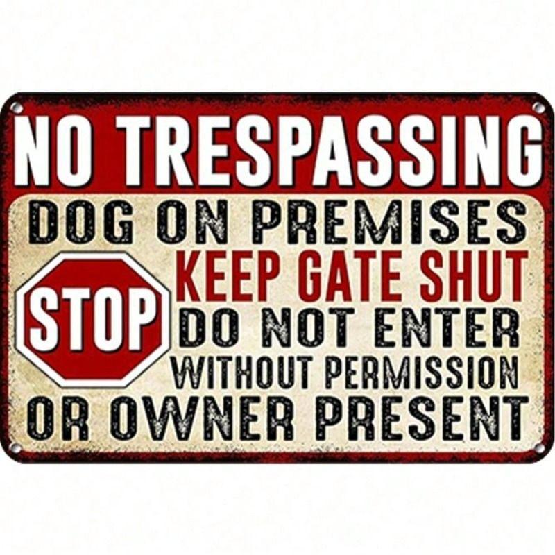 Vintage Metal Poster Warning Sign 30x20cm Garage Wall Decor