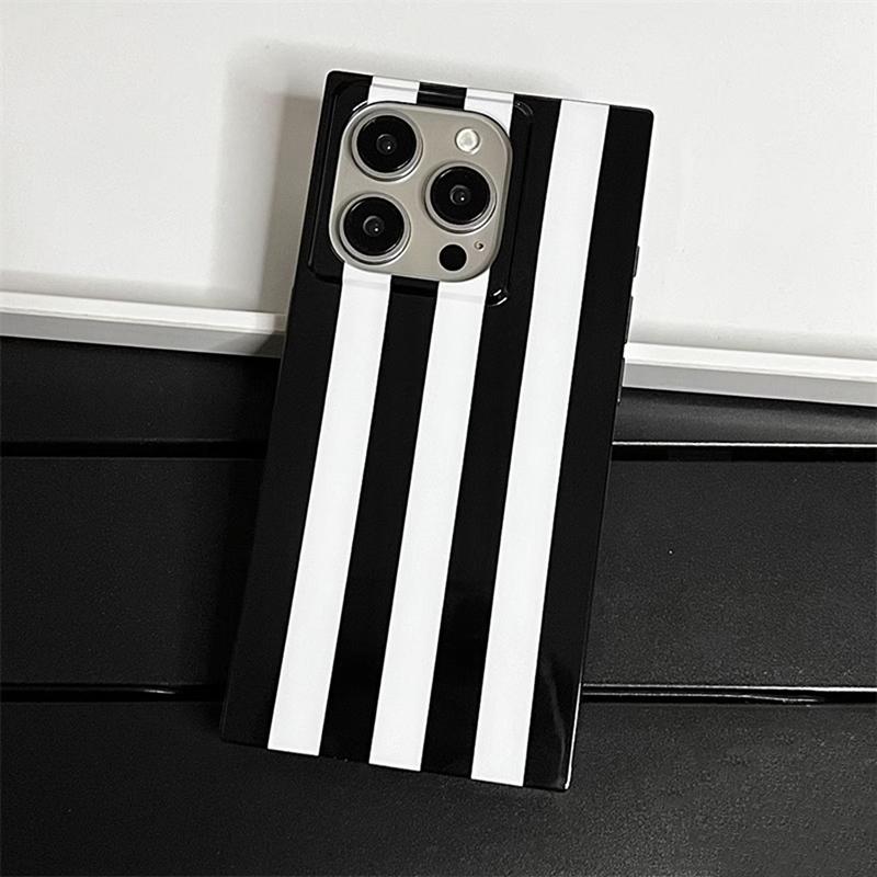 Cow Stripe Pattern Glossy Back Cover For For Iphone 13 14 1 16 17 Pro Max Phone Case