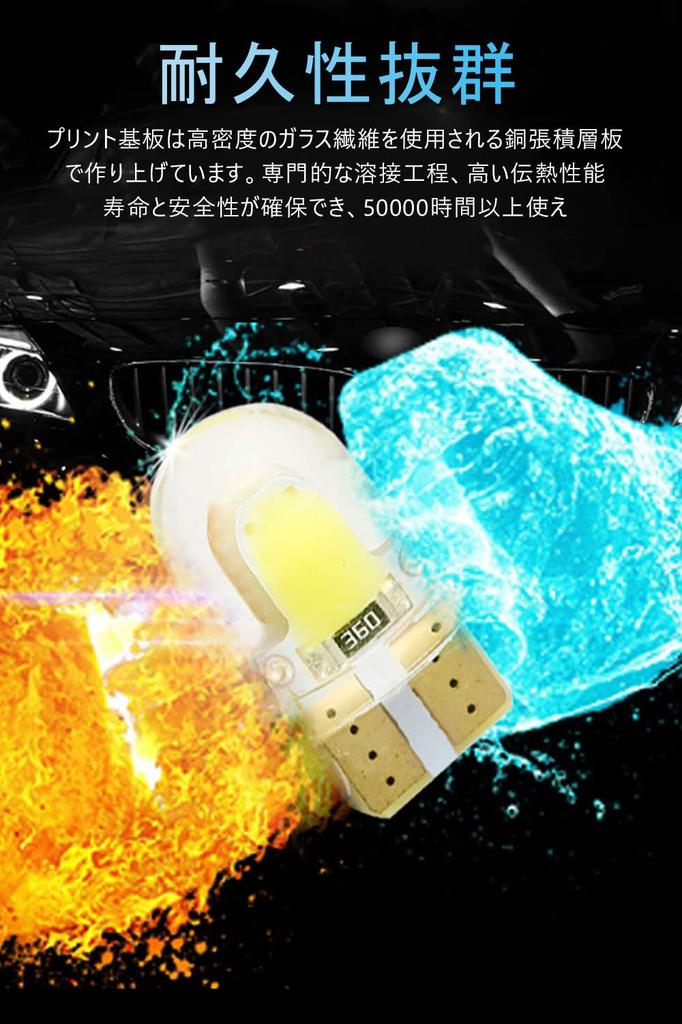 T10 LED Position Lamp License Light with COB Chip High