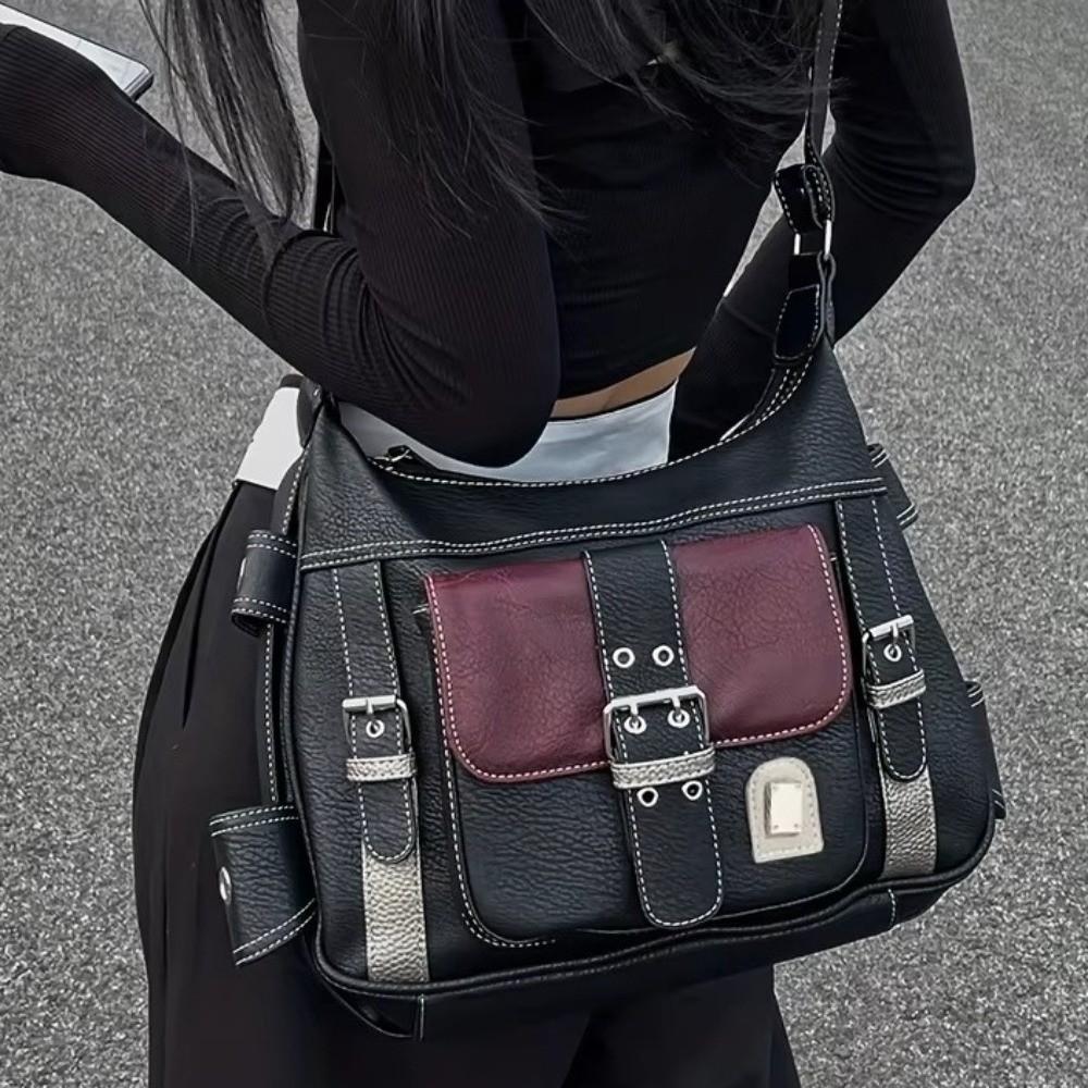 Exquisite Shoulder Bag Large Capacity Messenger Bag Punk Large Handbag  Dating