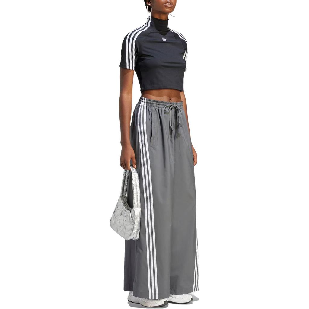 adidas Originals Trefoil Spice Girls סדרת Loose Fit Track מכנסי נשים תחתונים אפור IV9317