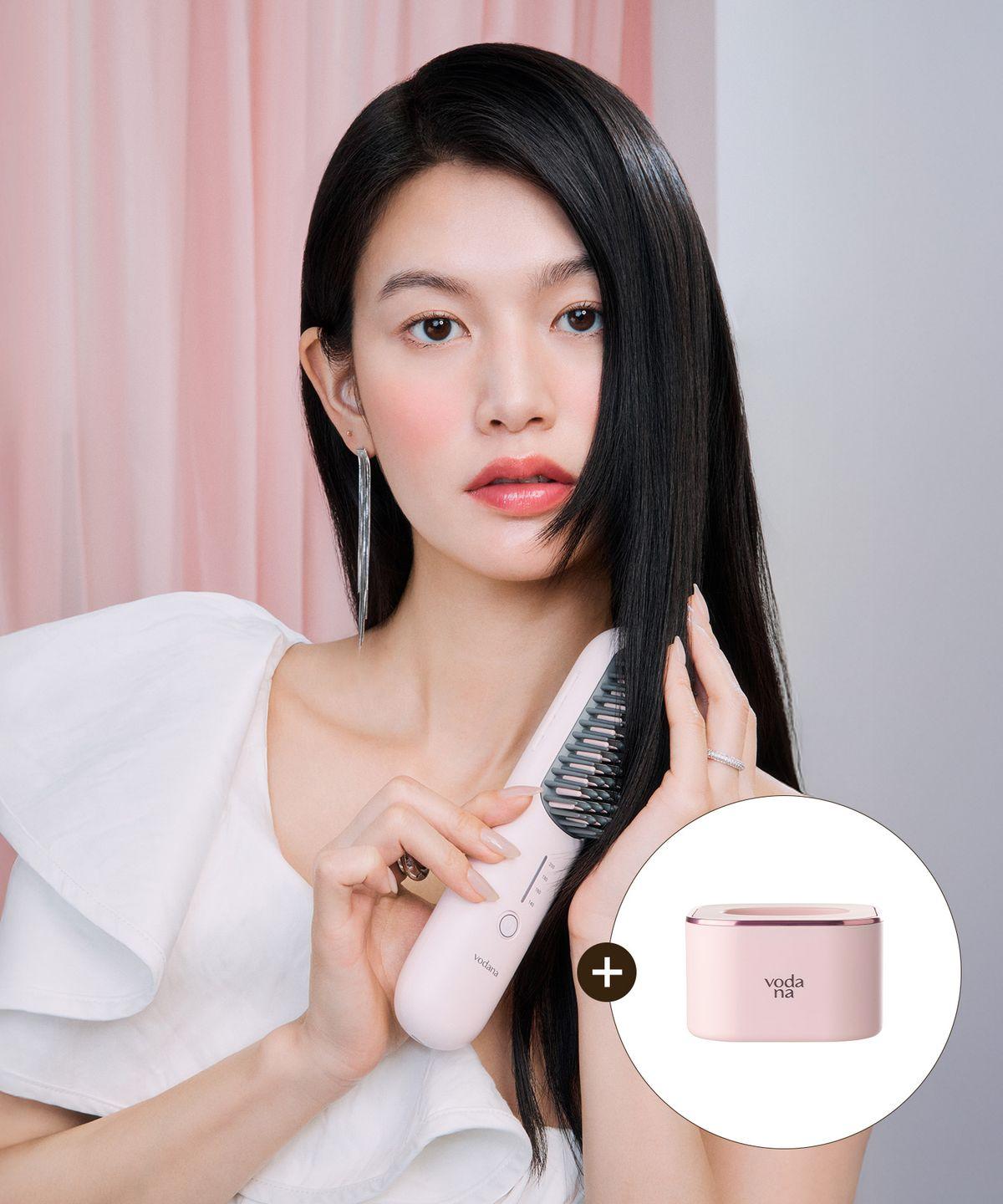 Easy Up Hair Styler Comb & Iron + Stand Set