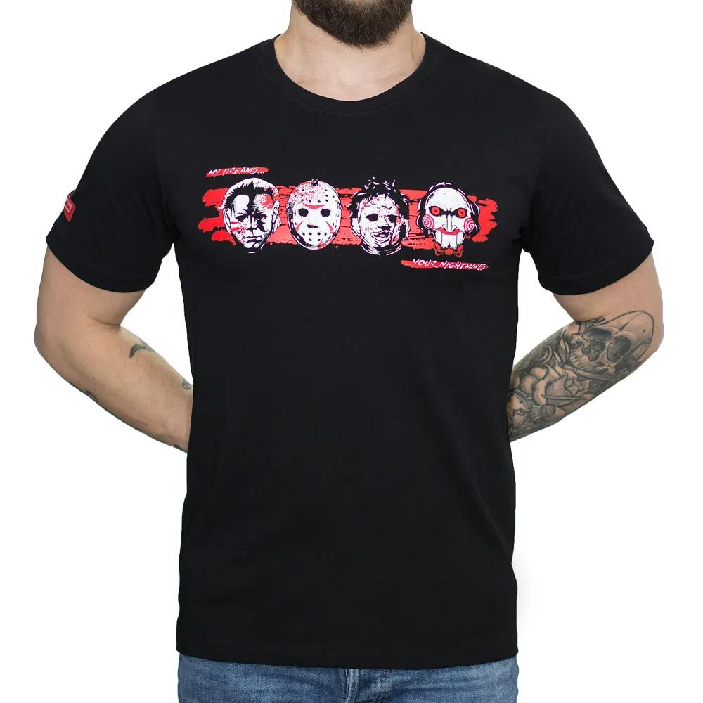 

My Dream Your Nightmare Classic Horror Movies Characters TShirt 100 Cotton ONeck Summer Short Sleeve Casual Mens Tshirt S