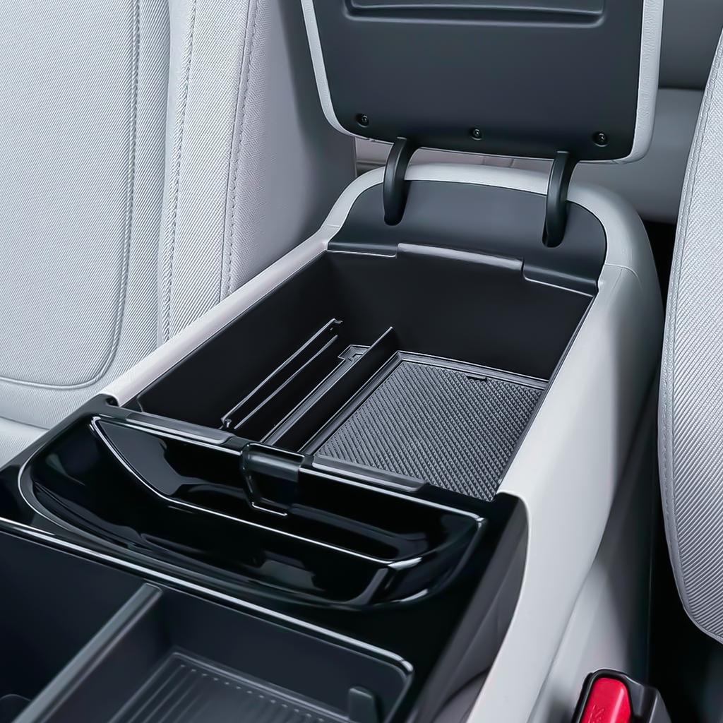 Armrest Storage Box for 2025 Hyundai Tucson Center Console Organizer Tray Secondary Car Storage Interior Car Box ABS Accessories