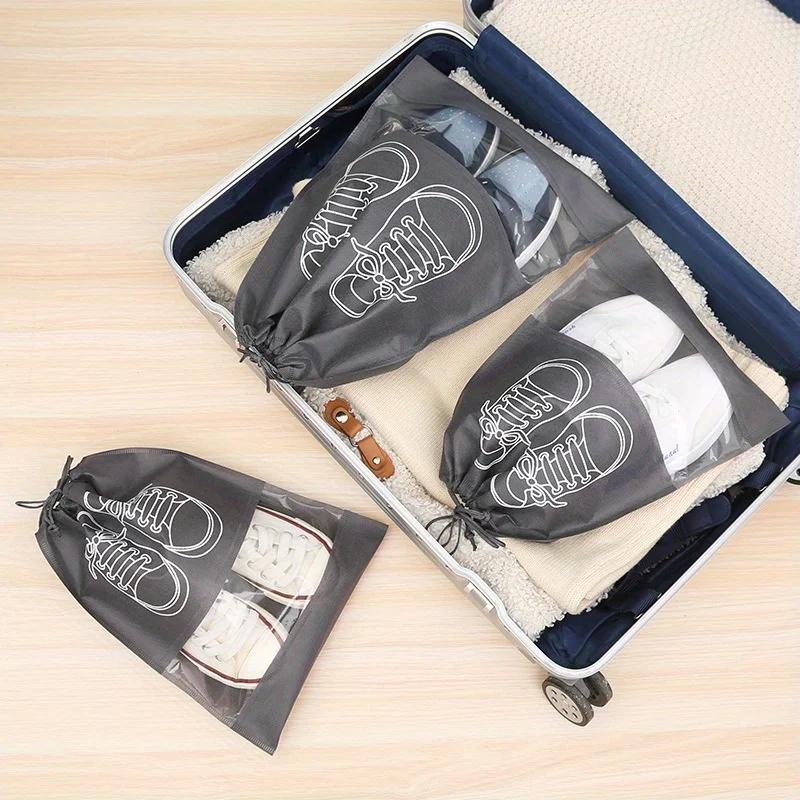 5 Pack Portable Travel Shoe Bag, Space-saving Dust-proof Storage Bag