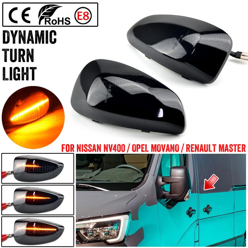 Fit For Renault Master III 3 EV FV HV JV UV 2010 2011 2012 2013 2014 -  Dynamic LED Side Mirror Turn Light Signal Lamp