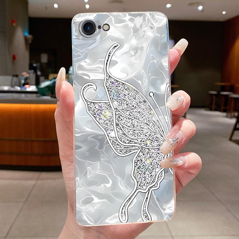 Flowers Case For iphone 7 8 Plus SE 2020 Capa Clear Soft Silicone Phone Covers For iphone 7plus 8+ Fundas Pattern Transparent