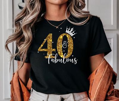 Maglietta Personalizzata per Compleanno Uomo Donna Top, 60°, 30°, 40° Compleanno favoloso, Scintillante Birt