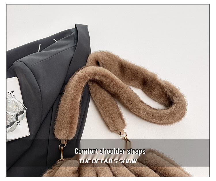 New High-End Plush Pleated Cloud Bag - Women's Trendy Crossbody for Autumn/Winter