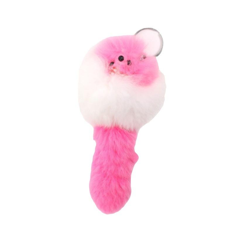 Adorable Fox Pompom Keychain - Women's Bag Charm, Backpack Accessory, and Mobile Phone Pendant