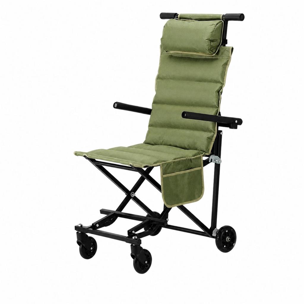 Foldable Outdoor Wheeled Chair Trolley Portable Reclining with