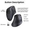 Ugreen Ergonomic Mouse, Wireless Bluetooth Vertical Mouse, Type-C Charging Vertical Grip Mouse, Anti Mouse Hand Soft Sound Mouse