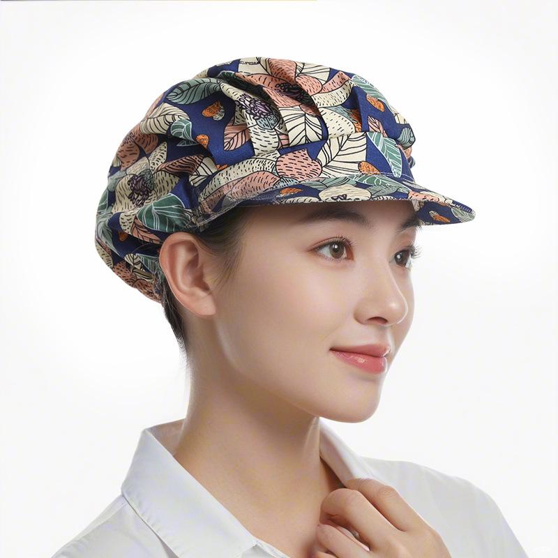 Korean Oil-Proof Chef Hat for Women - Hair Covering Kitchen Cap for Cooking and Catering