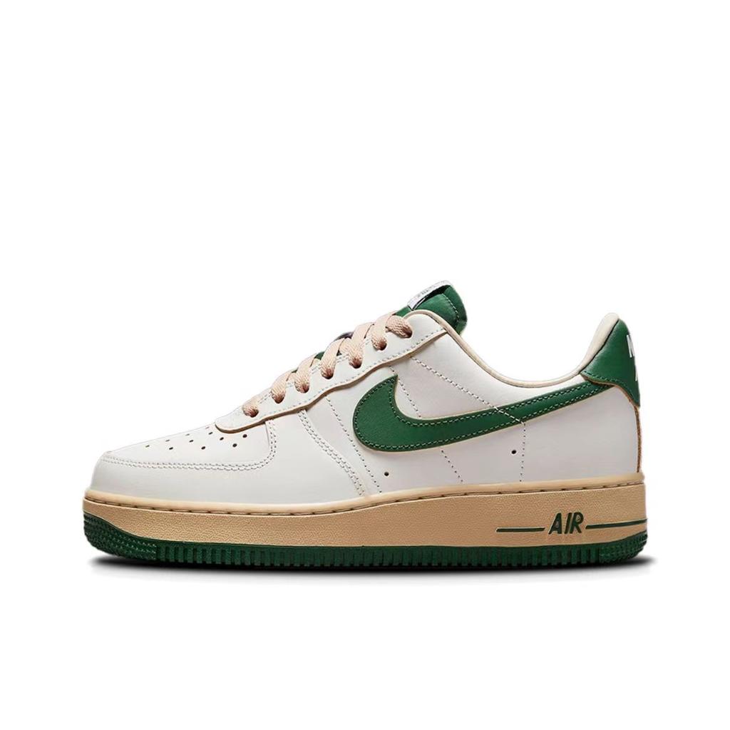 Nike Air Force 1 Non Slip Lightweight Low Top Skateboard Shoes Women's White Green DZ4764-133(Team241-)