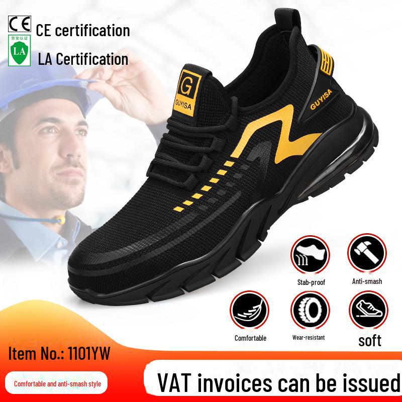 Ανδρικά παπούτσια ασφαλείας με ατσάλινα δάχτυλα - Αντιθαμβωτικά, αντιδιατρητικά, ελαφριά υποδήματα εργασίας