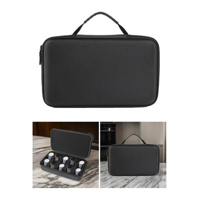 Men's Travel Watch Holder with 10 Compartments Sturdy EVA Zippered Wristwatch Pouches for Safe Storage Daily Use