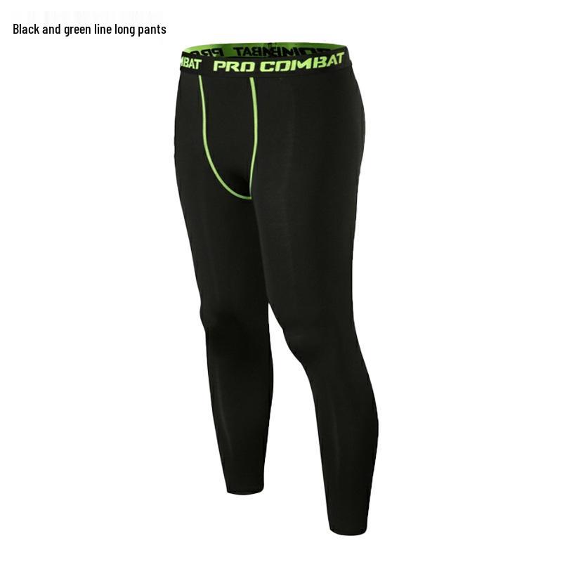 Men's Sports Basketball Sweats - High-Elasticity, Sweat-Wicking, 7-Point Compression Pants