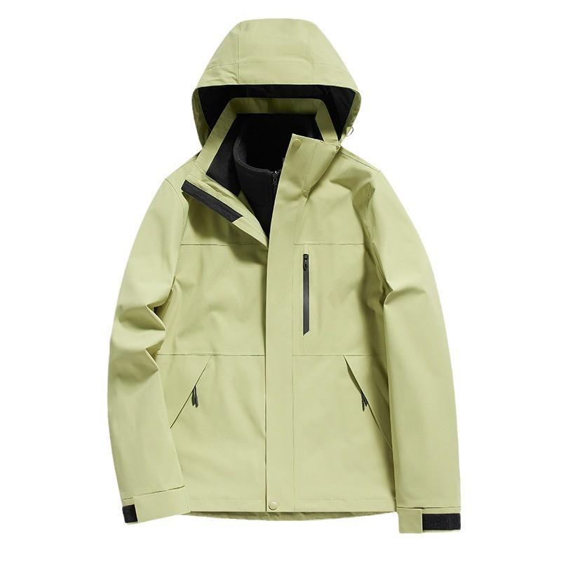 Men Women 3-in-1 Waterproof Windproof Winter Jacket With Removable Fleece Liner Skiing Hiking Camping Outdoor Activities