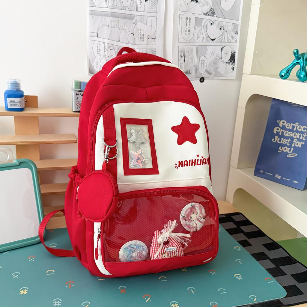 Schoolbag Japanese ins College Style Transparent Versatile Girl Cute School Bag Student Class