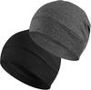 Bavlněné kulaté čepice pro muže i ženy, 2 kusy, lehké beanie, spací čepice, prodyšná vložka do helmy