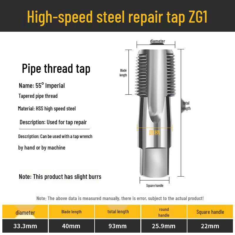 55° Imperial Non-Sealing Cylindrical Pipe Thread Tap/Thread Mill Drilling Bit, 60° US Sizes 2, 3, 4.
