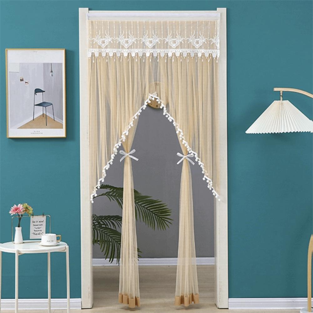 Double Layer Anti-mosquito Door Curtain Breathable Door Drape Mosquito Net Curtains Partition
