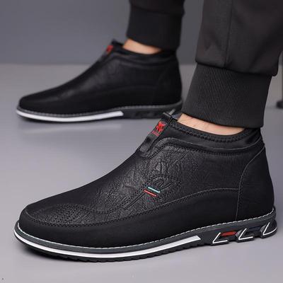 Prince Casual Men's Size 48 High-Top Embroidered Slip-On Boots
