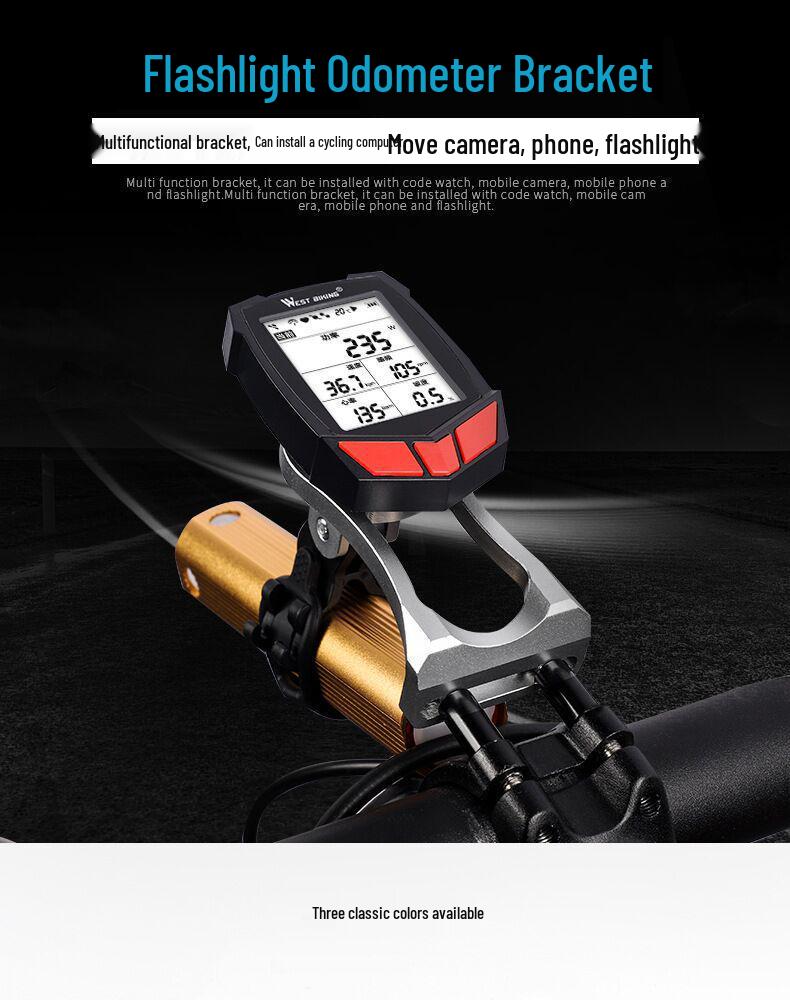 Mountain Bike Computer & Light Mount for Garmin, Bryton, Cateye - Road Bike Extension Bracket