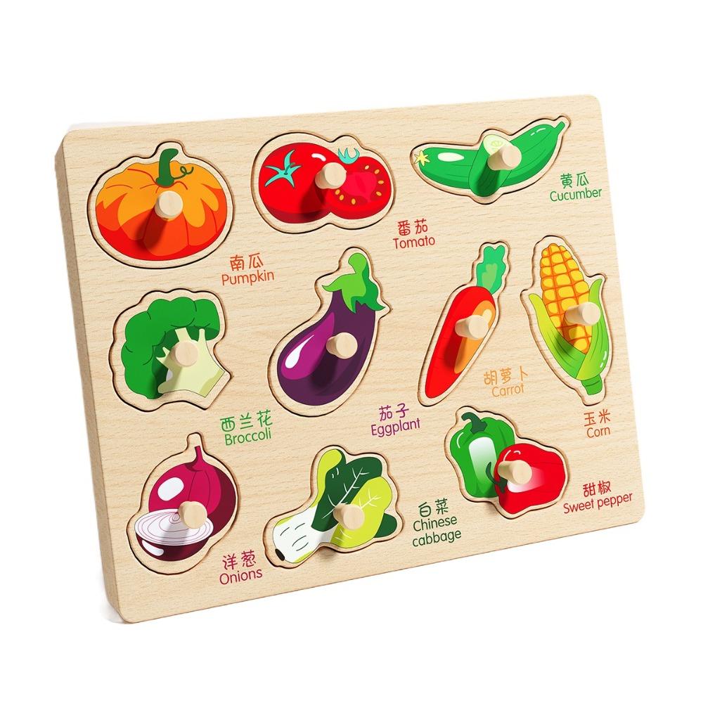 Shape Matching Hand Grab Boards Toys Montessori Tangram Jigsaw Game  Children