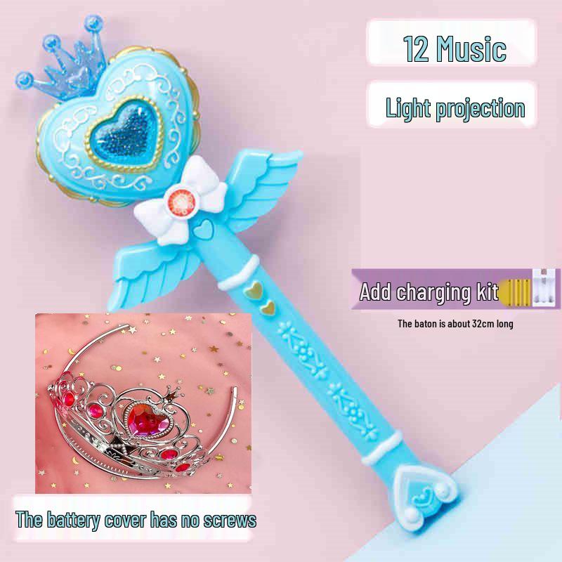Magic Fairy Wand with Light, Music, and Projection for Girls
